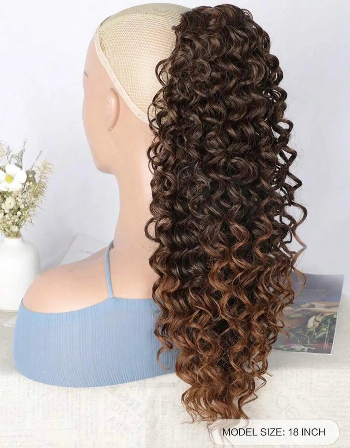 Ponytail Natural Synthetic Curly Hairpiece For Extensions - Labelle Boutique Hair