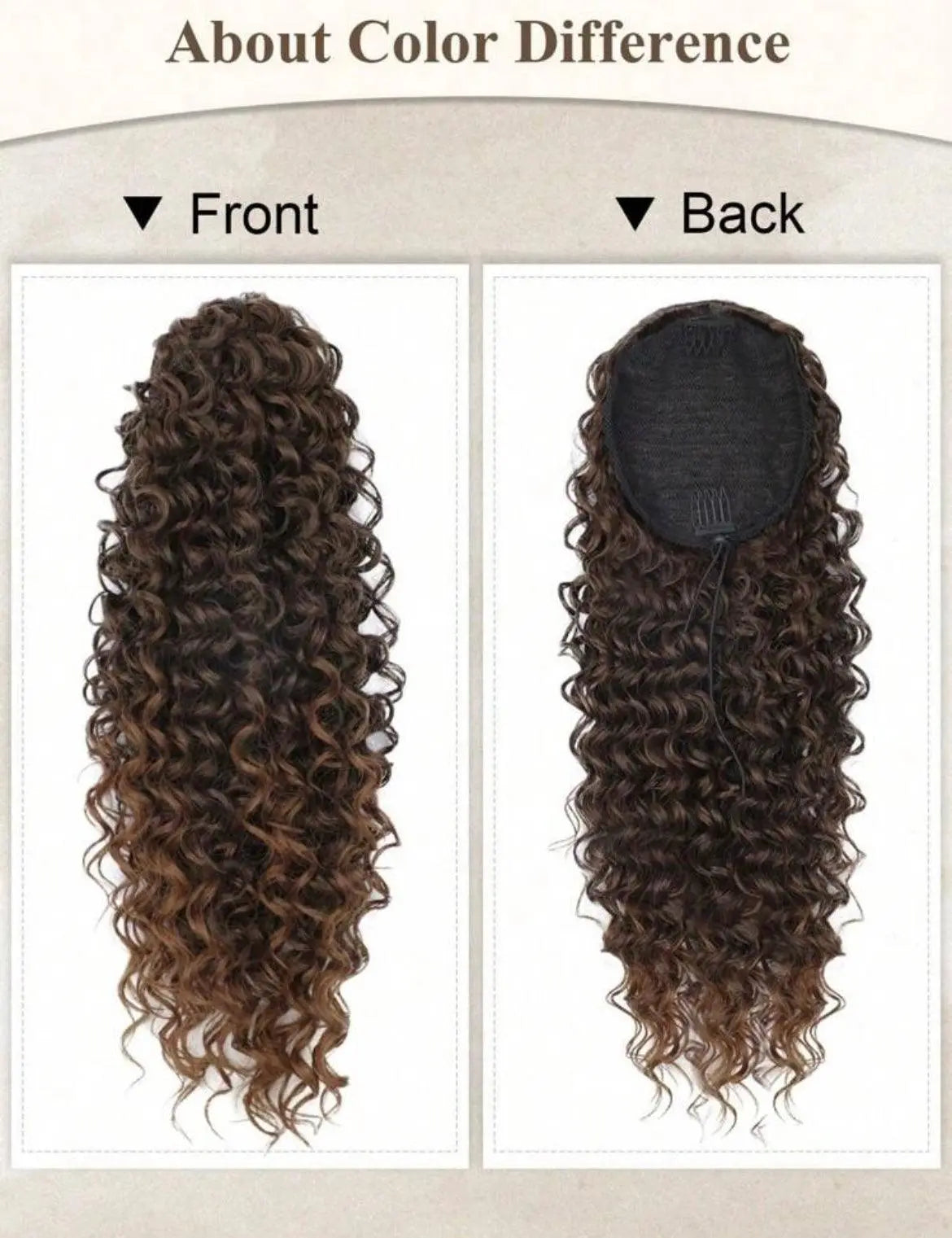 Ponytail Natural Synthetic Curly Hairpiece For Extensions - Labelle Boutique Hair