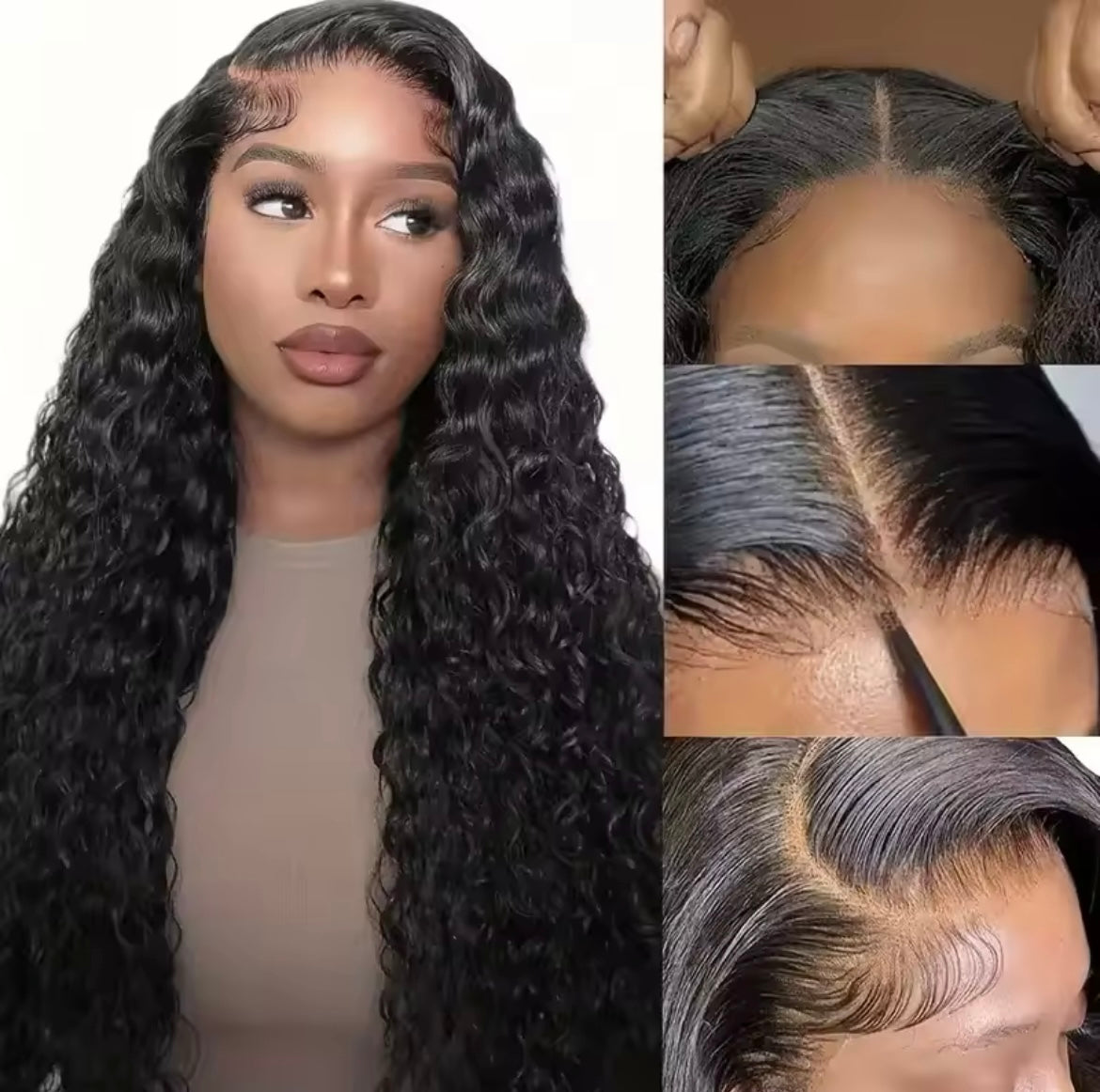 Glueless Wigs Human Hair Deep Wave Lace Front Wigs Human Hair 4x4 Lace Closure Wigs Human Hair - Labelle Boutique Hair