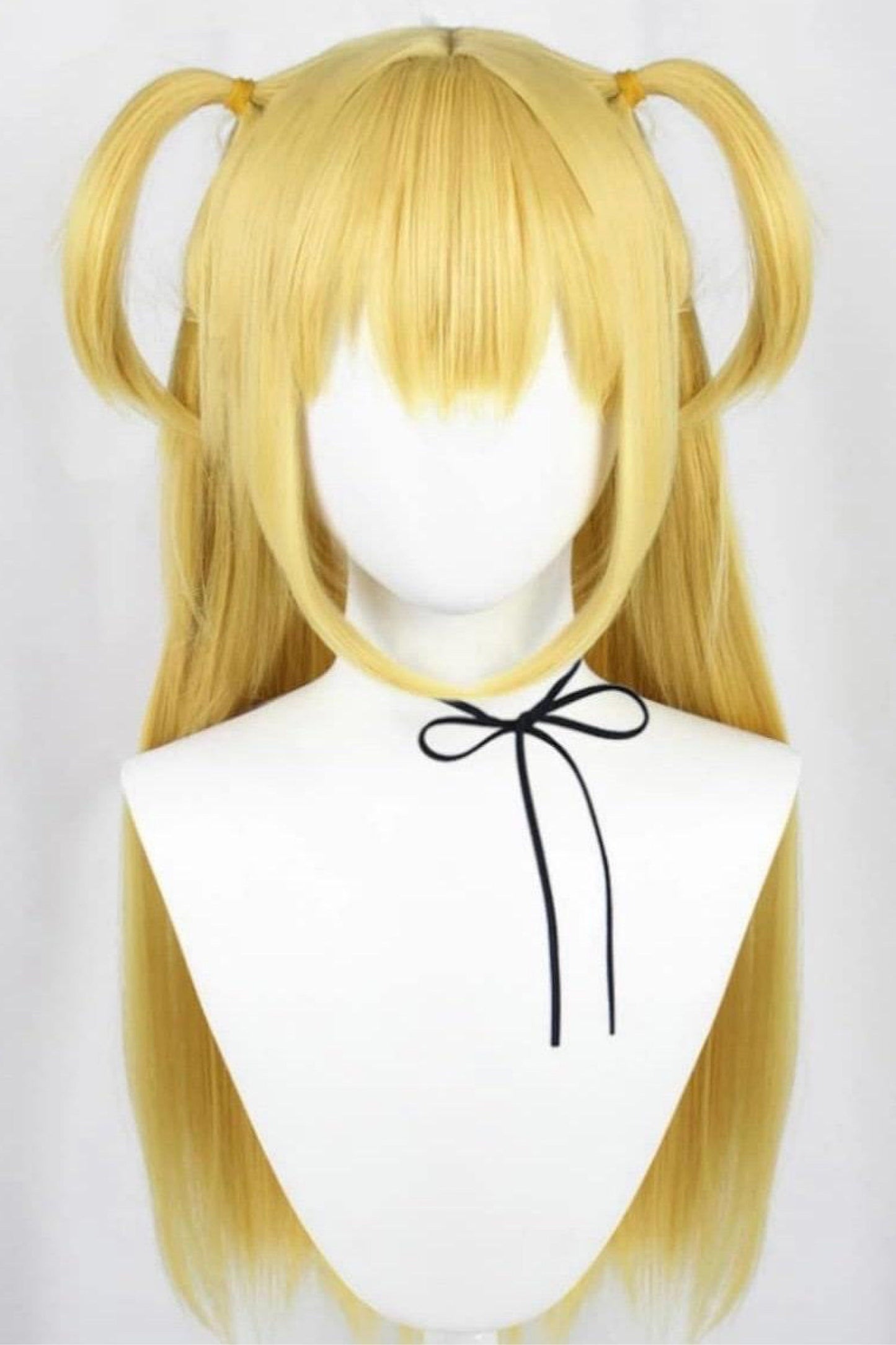 Long Straight Bangs Yellow Synthetic Wig Cosplay Wig- Misa Anime Halloween Wig - Labelle Boutique Hair