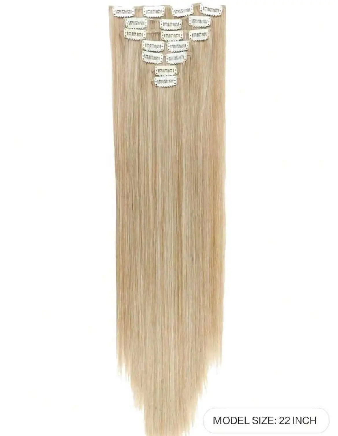 Clip In Hair Extensions Blonde Long Straight Hair Extension - Labelle Boutique Hair