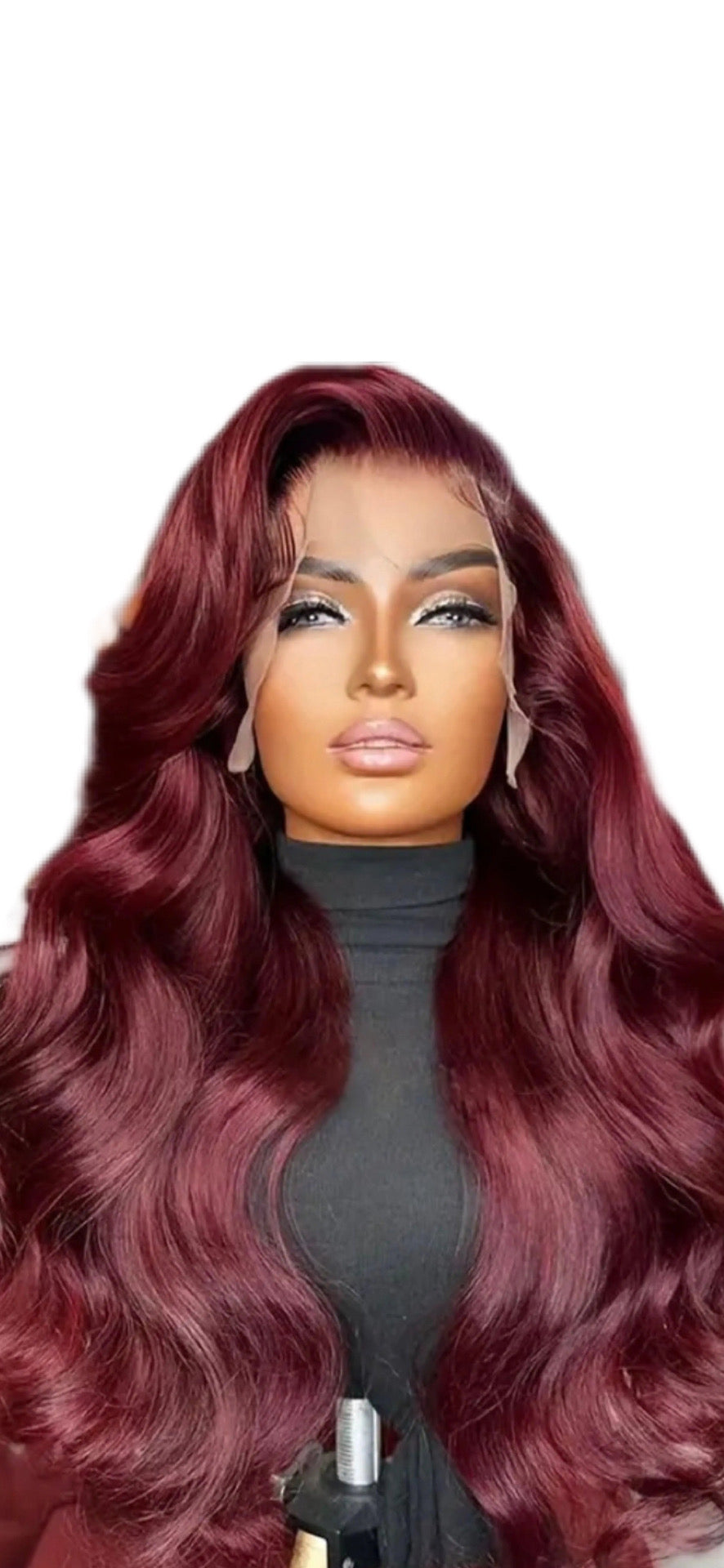 Dark Burgundy Human Hair Body Wave Lace Front Wigs Lace For Daily Use - Labelle Boutique Hair