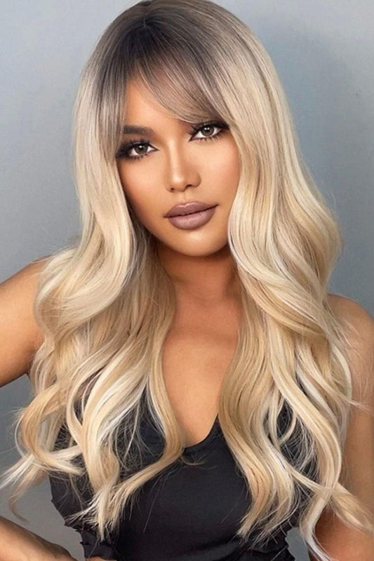 Long Body Wave Synthetic Wig With Bangs - Labelle Boutique Hair