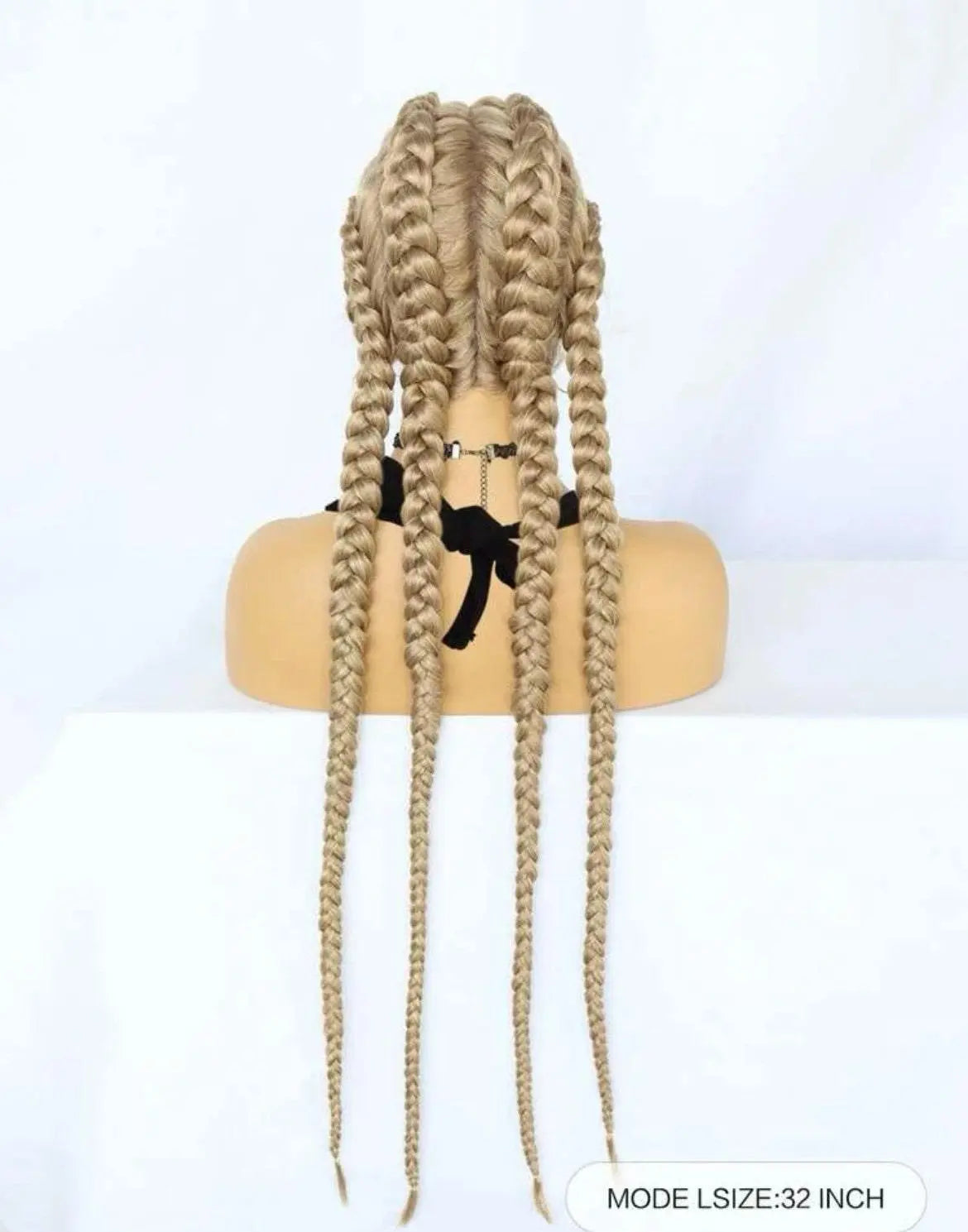 Box Braids Wig Light blonde wig Natural looking Braided Wig Lace Front wig - Labelle Boutique Hair wigs  Box Braids Wig Light blonde wig Natural looking Braided Wig Lace Front wig 