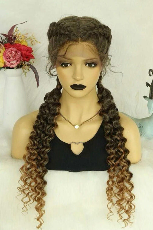 Long Braided Synthetic Wig - Labelle Boutique Hair wigs  Long Braided Synthetic Wig 