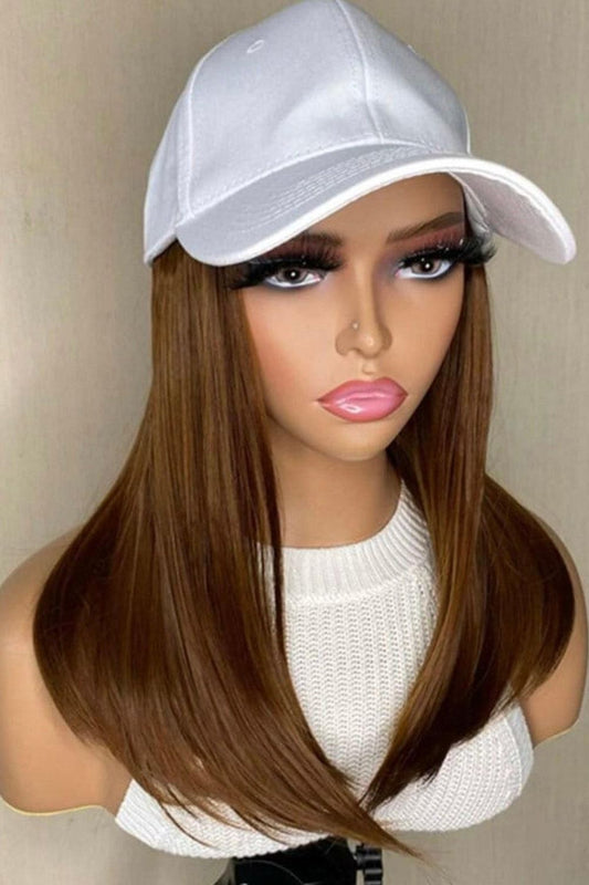 Natural Short Straight Synthetic Brown Wig With Cap Costume wig, Baseball Caps Daisy - Labelle Boutique Hair