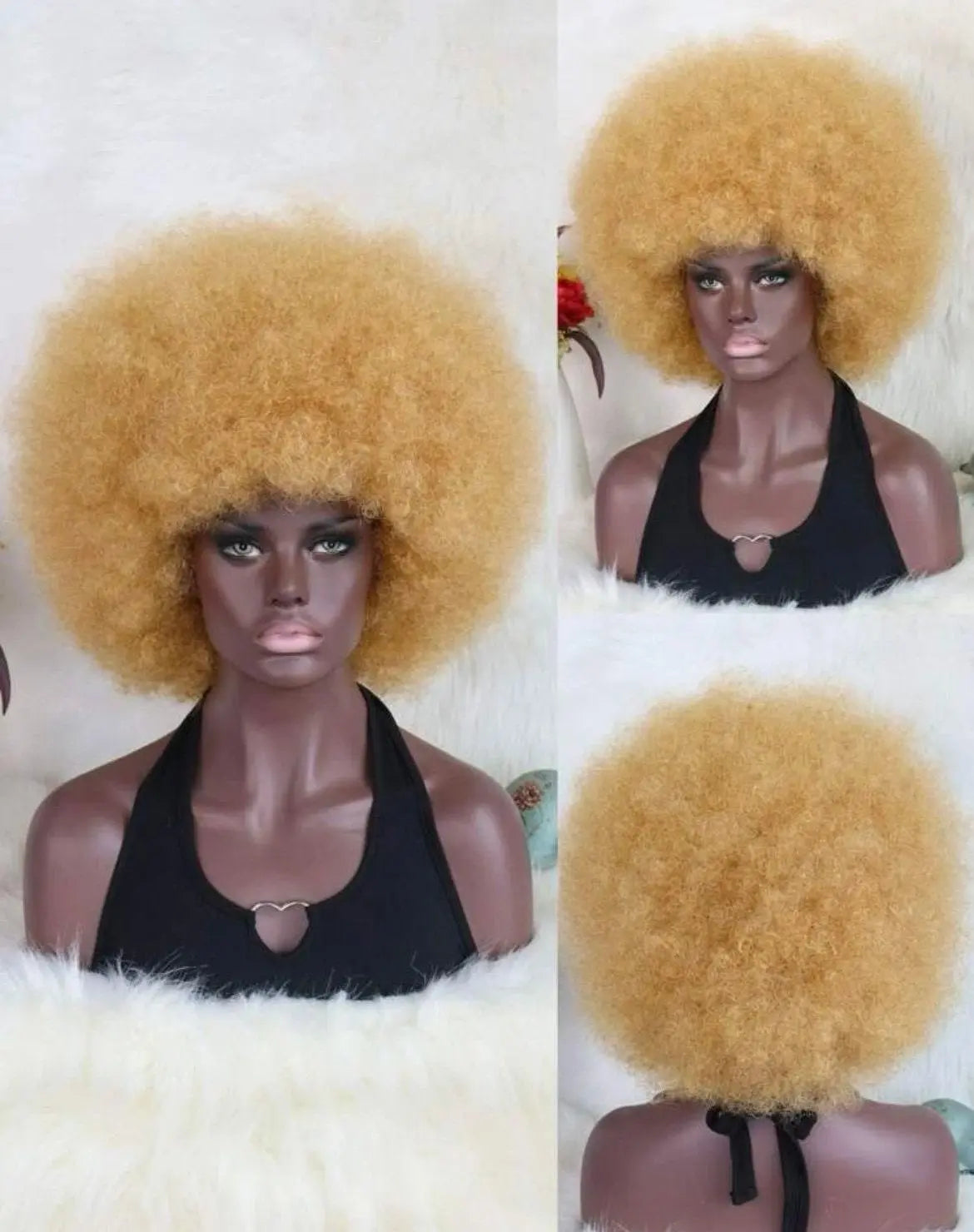 Afro Short Curly Synthetic Wig - Labelle Boutique Hair