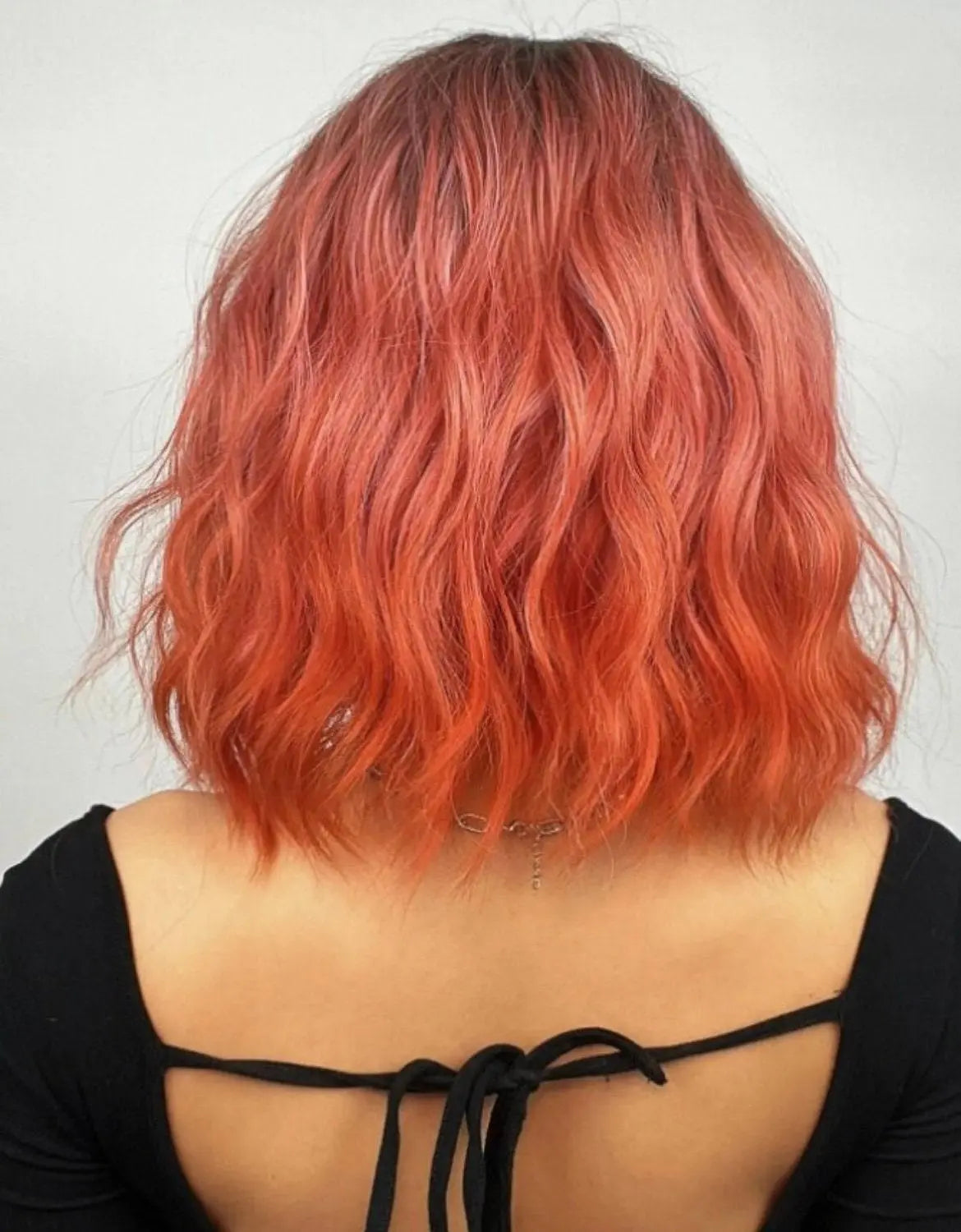 Ombre Short Curly Synthetic Pink Wig With Bangs - Labelle Boutique Hair