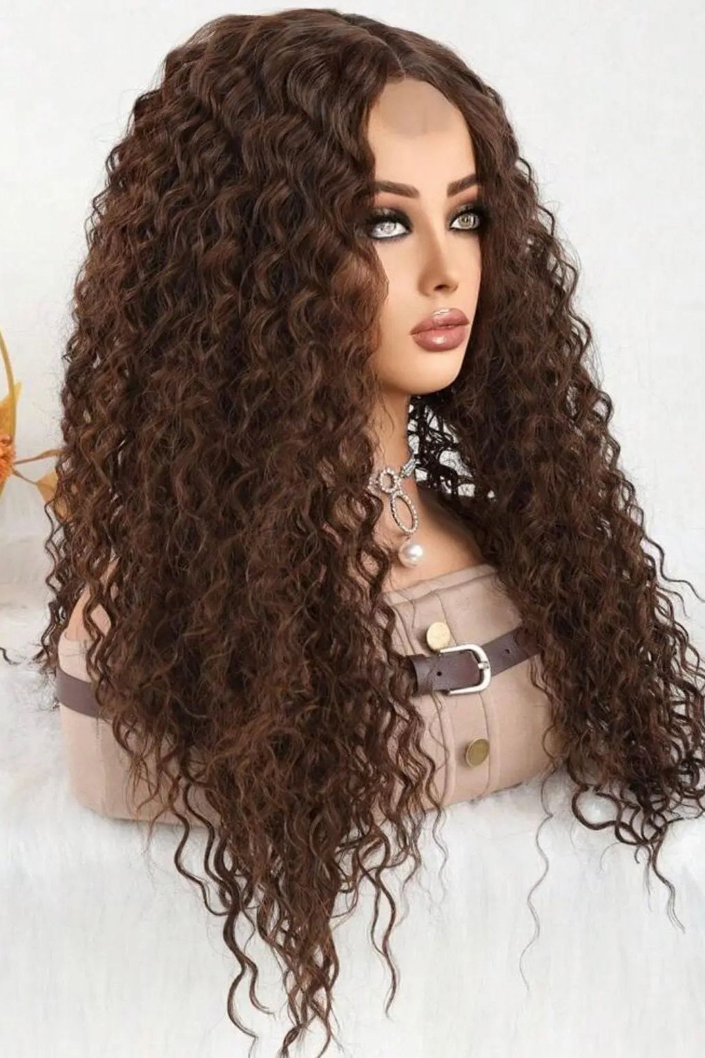 Long Lace Front Wigs Highlight Brown Synthetic Wigs Hair T Part Lace Wig - Labelle Boutique Hair wigs  Long Lace Front Wigs Highlight Brown Synthetic Wigs Hair T Part Lace Wig 