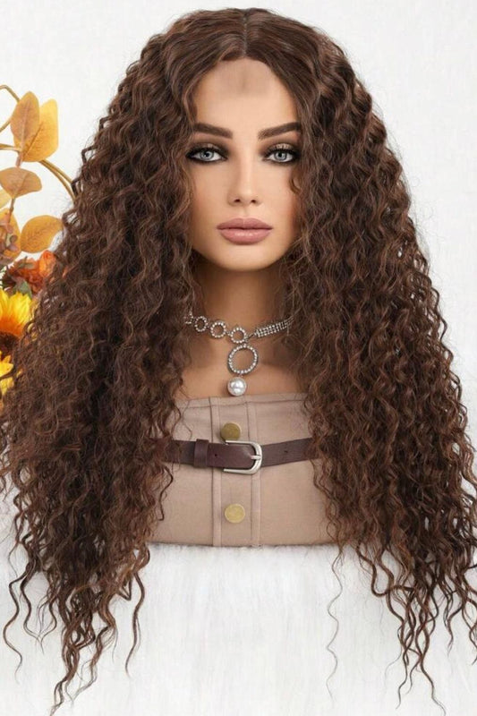 Long Lace Front Wigs Highlight Brown Synthetic Wigs Hair T Part Lace Wig - Labelle Boutique Hair wigs  Long Lace Front Wigs Highlight Brown Synthetic Wigs Hair T Part Lace Wig 