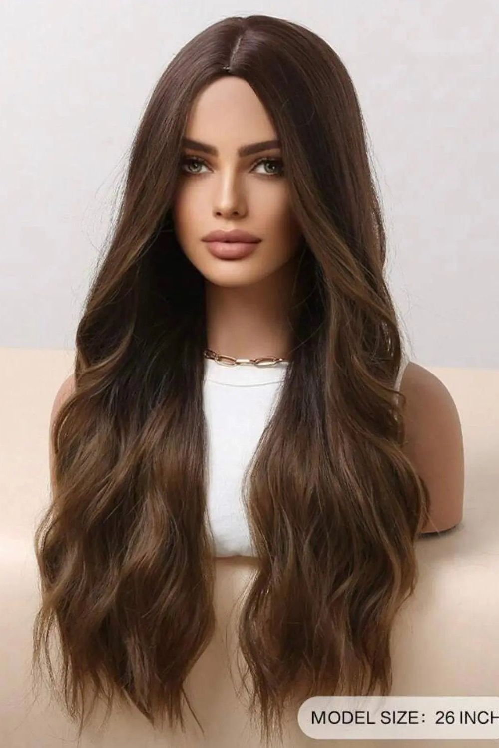 Wig Ombre Brown Big Wave Curls Long Curly Synthetic - Labelle Boutique Hair   Wig Ombre Brown Big Wave Curls Long Curly Synthetic 