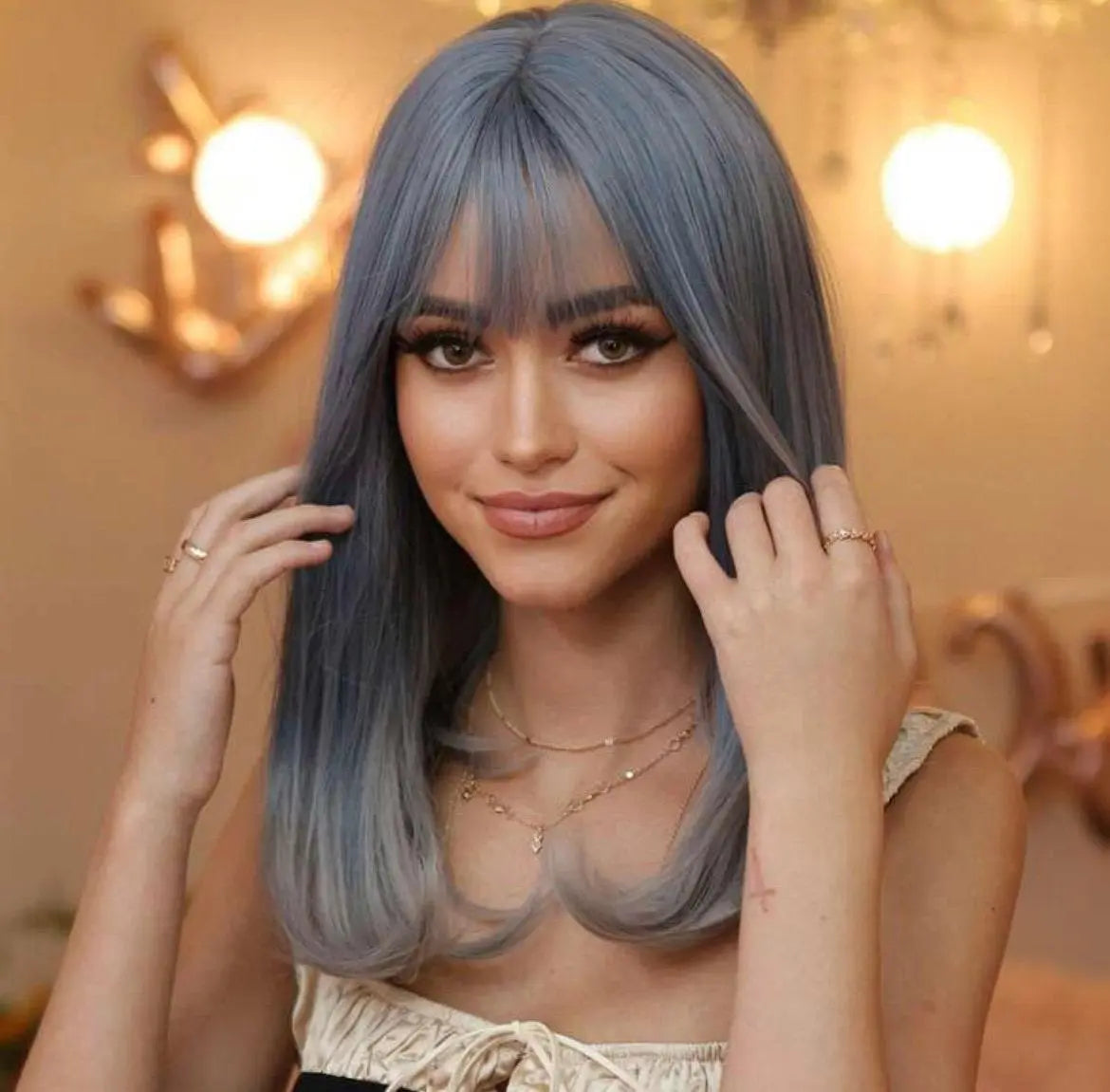 Synthetic Blue Wigs Short - Labelle Boutique Hair