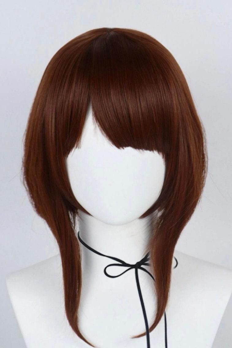 Stylish Brown Straight Cosplay Synthetic Wig With Bangs Halloween wig Wig - Labelle Boutique Hair