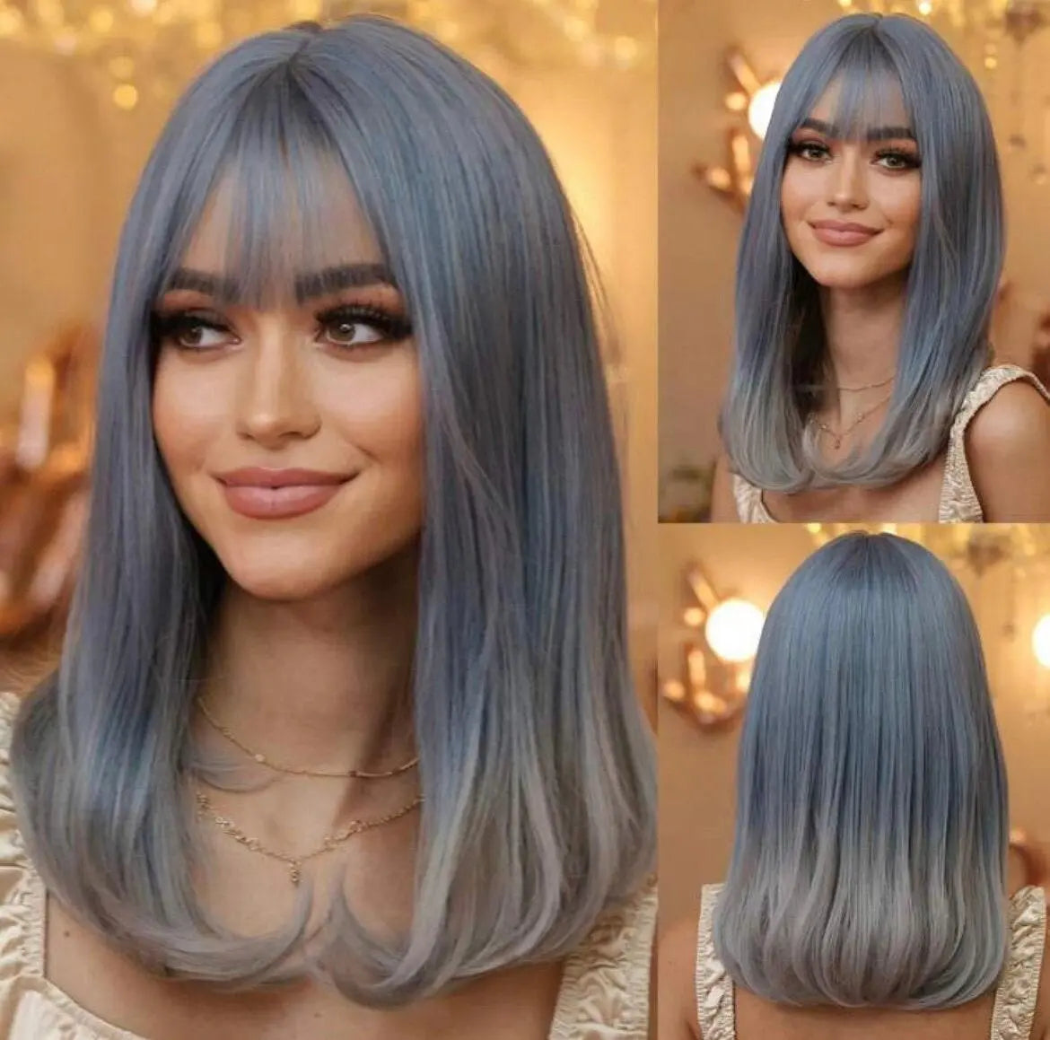 Synthetic Blue Wigs Short - Labelle Boutique Hair