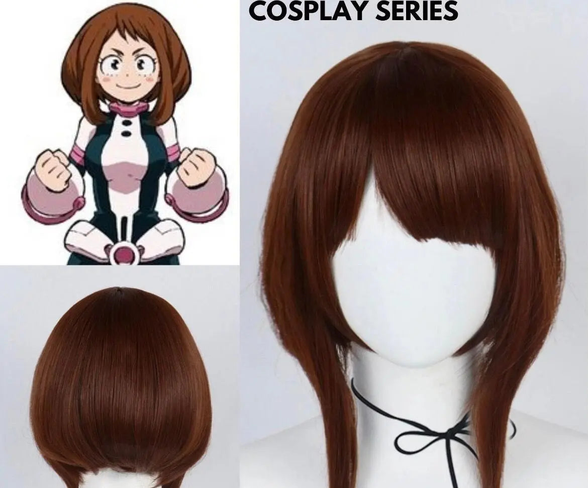 Stylish Brown Straight Cosplay Synthetic Wig With Bangs Halloween wig Wig - Labelle Boutique Hair