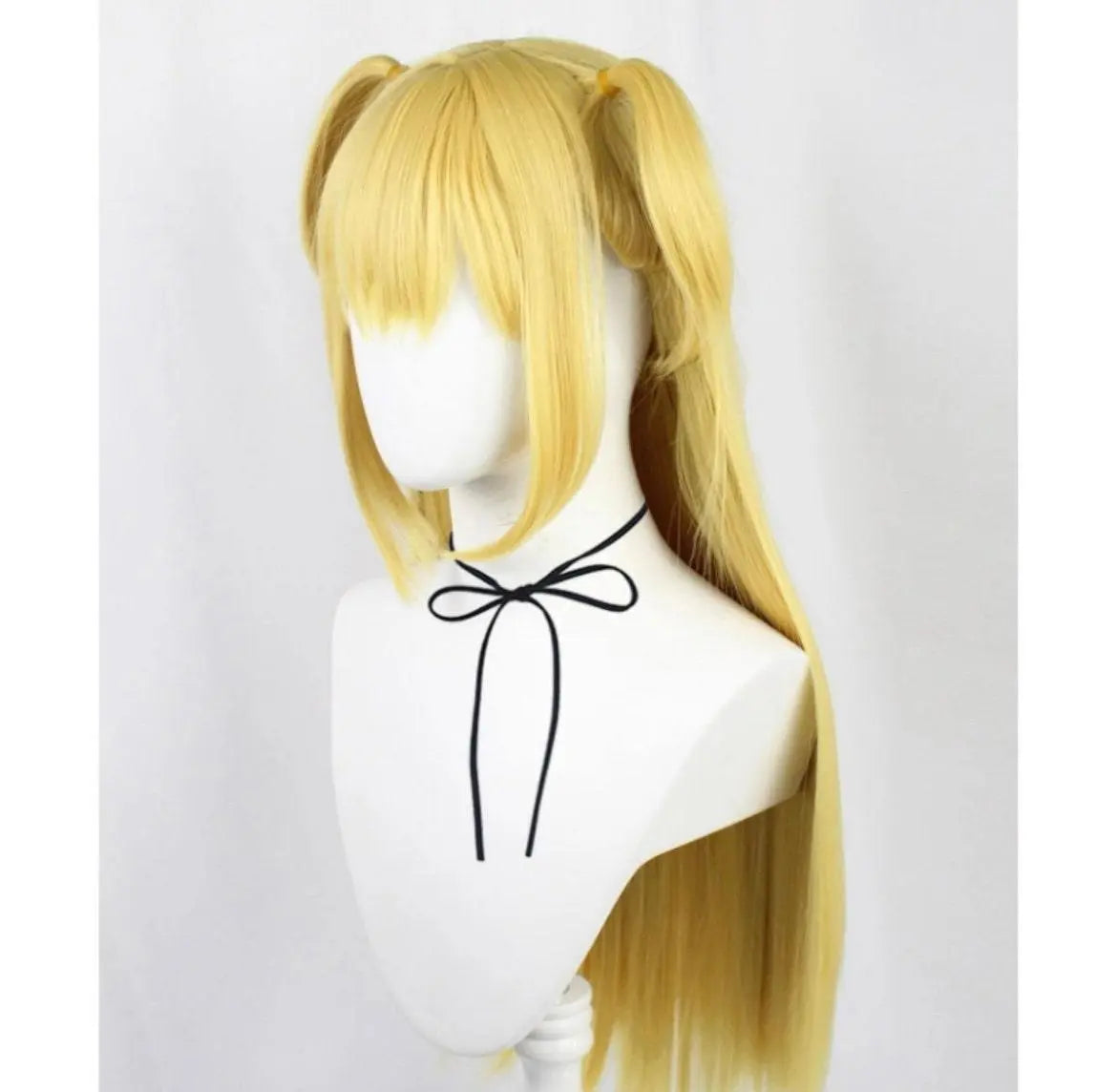 Long Straight Bangs Yellow Synthetic Wig Cosplay Wig- Misa Anime Halloween Wig - Labelle Boutique Hair