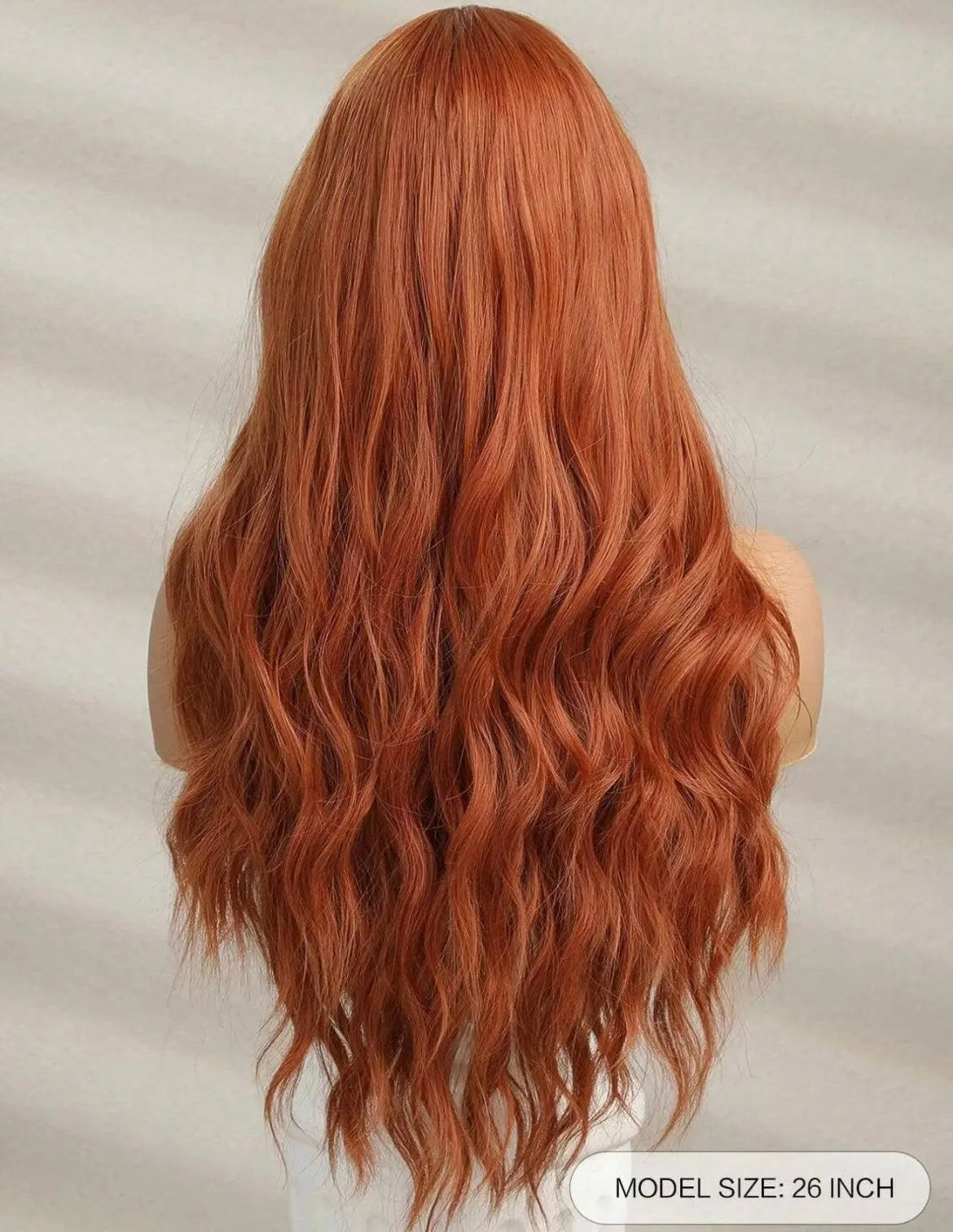 Long Wavy Synthetic Orange Wig - Labelle Boutique Hair