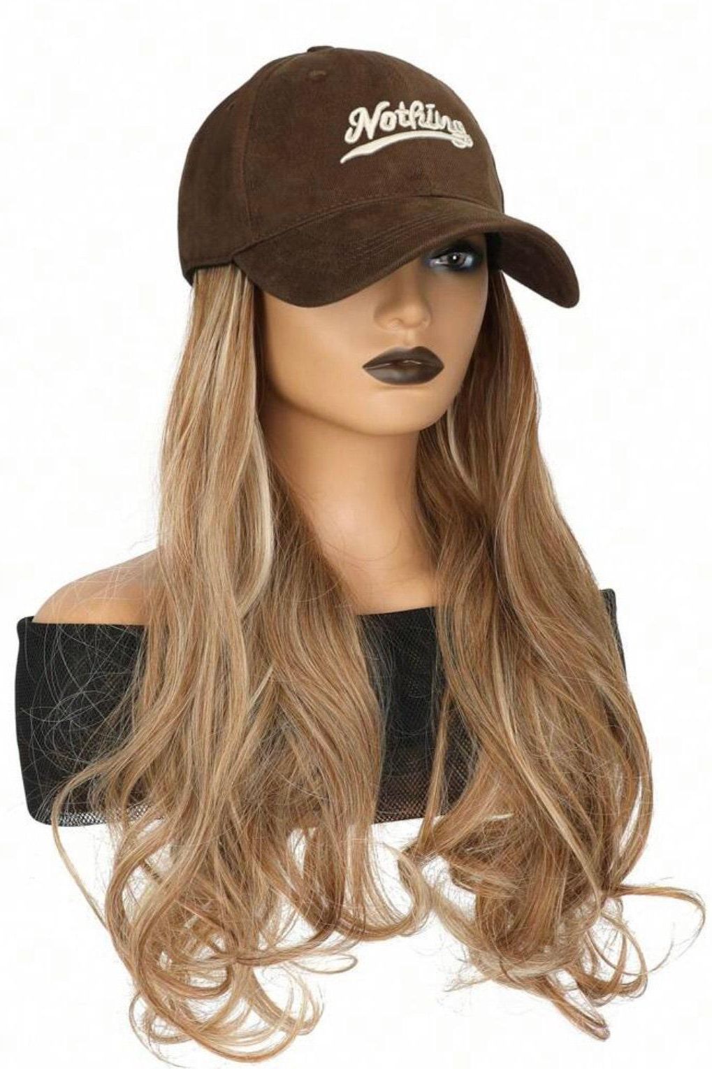 Synthetic Wig With Detachable Hat For Women Synthetic Fibers - Labelle Boutique Hair   Synthetic Wig With Detachable Hat For Women Synthetic Fibers 