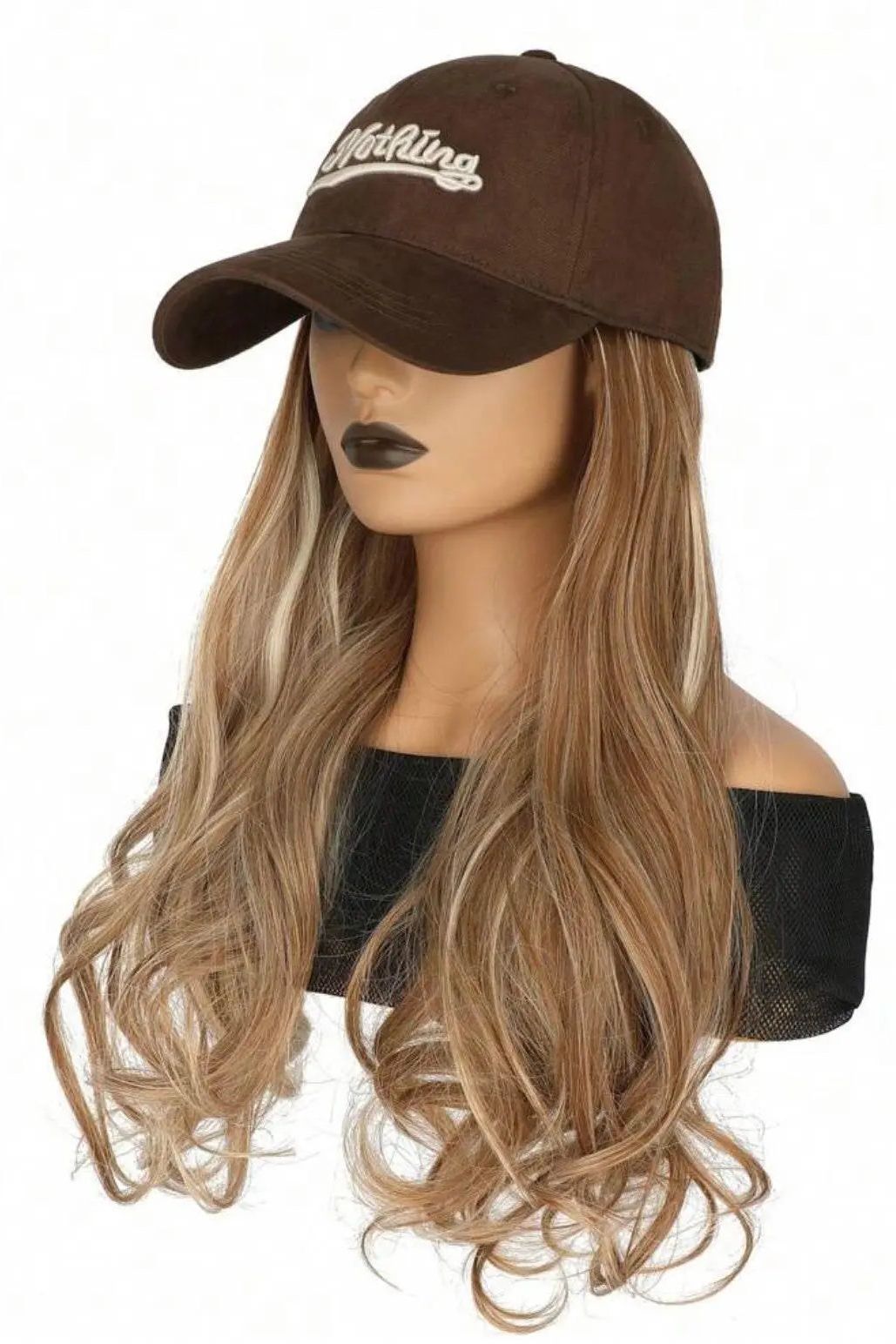 Synthetic Wig With Detachable Hat For Women Synthetic Fibers - Labelle Boutique Hair   Synthetic Wig With Detachable Hat For Women Synthetic Fibers 