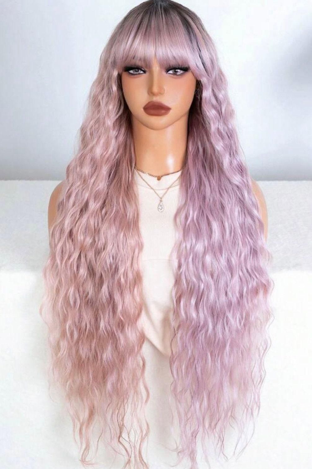 Wigs Long Curly Wig Colorful Ombre Curly Synthetic Hair - Labelle Boutique Hair