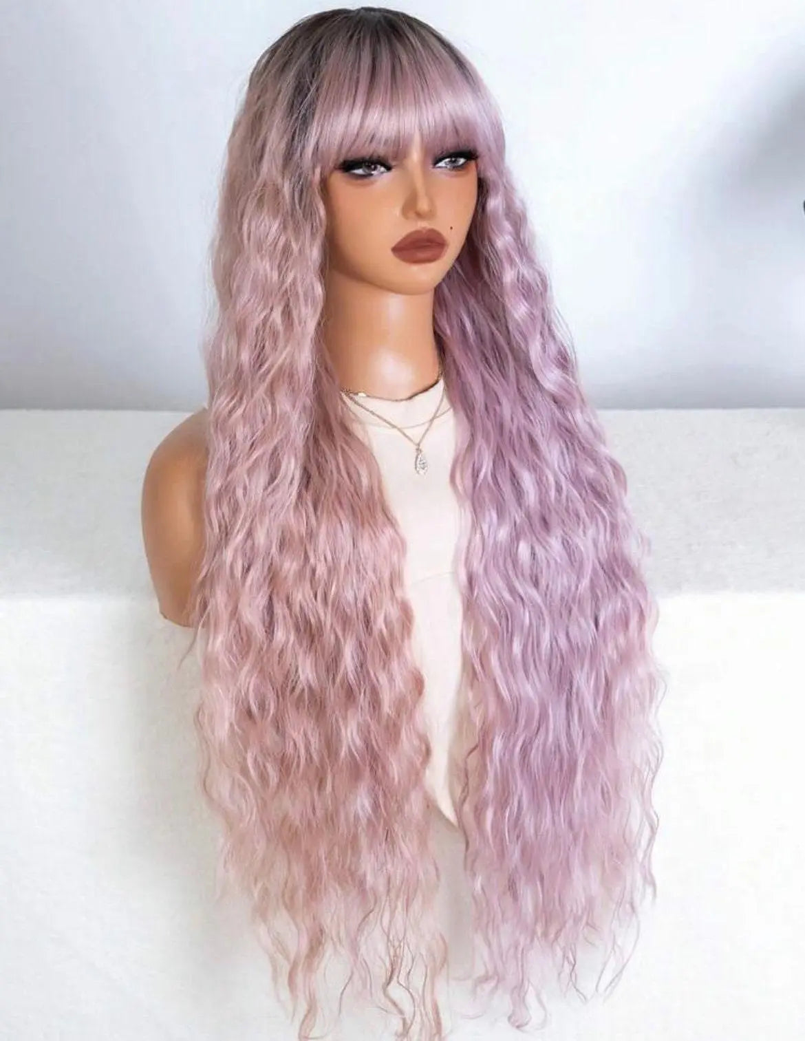 Wigs Long Curly Wig Colorful Ombre Curly Synthetic Hair - Labelle Boutique Hair