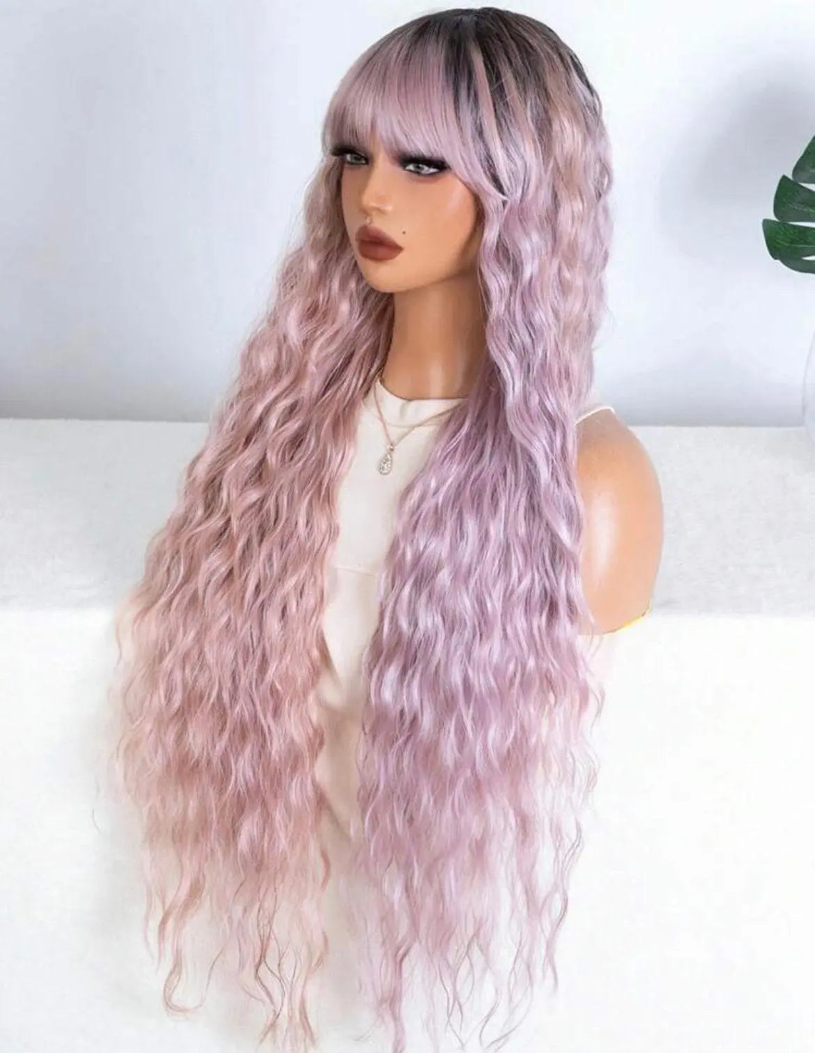 Wigs Long Curly Wig Colorful Ombre Curly Synthetic Hair - Labelle Boutique Hair