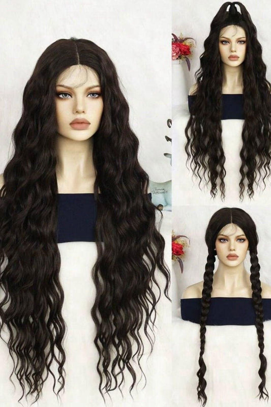 Long Synthetic Heat Middle Part HD Transparent Lace Front Wig - Labelle Boutique Hair